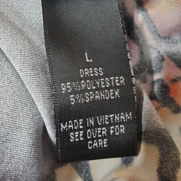 AB Studio Black Multi-Color Tie Dye Scoop Neck Sleeveless Maxi Dress Size Large - Picture 9 of 10